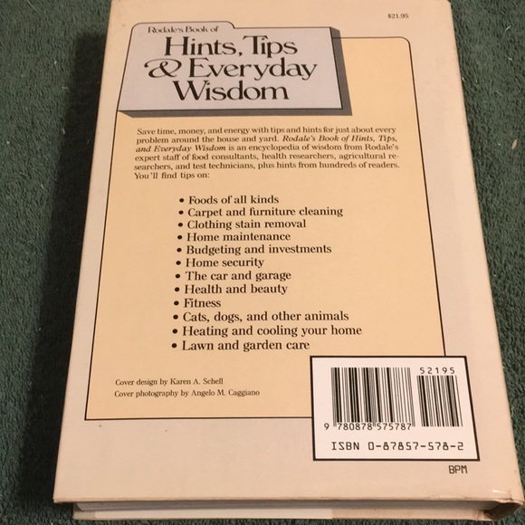 “Rodale’s Book of Hints, Tips & Everyday Wisdom” Hardcover with dust jacket - Picture 2 of 3